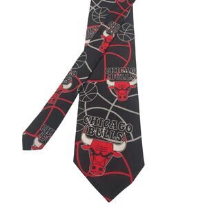 Vintage 90s Chicago Bulls Michael Jordan Men's Neck Tie Wally Wear 58x3.5